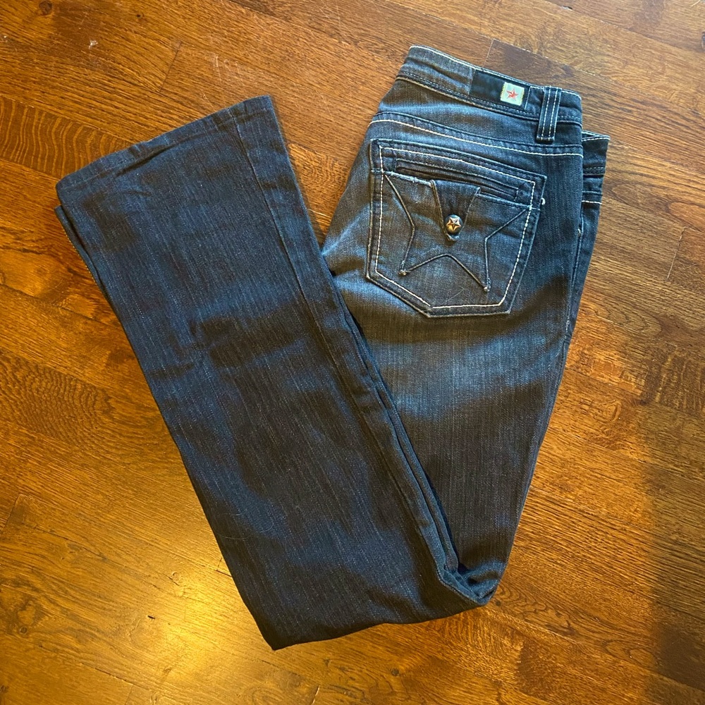 People Liberation black denim size 28 woman’s flare jeans